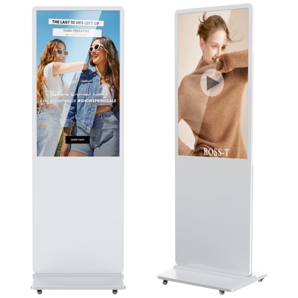 43″ T-Type White Digital Standee – Techon LED