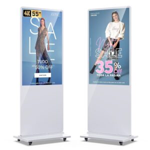 55″ T-Type White Digital Standee – Techon LED